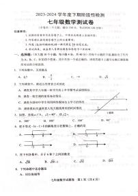重庆市巴南区2023-2024学年七年级下学期数学期末试题