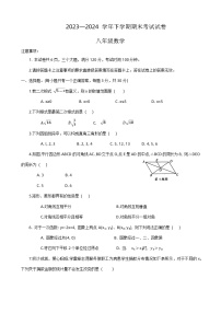 河南省新乡市长垣市2023-2024学年八年级下学期期末考试数学试卷