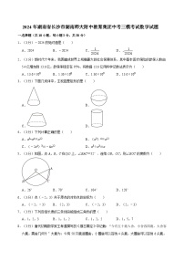 2024年湖南省长沙市湖南师大附中教育集团中考三模考试数学试题