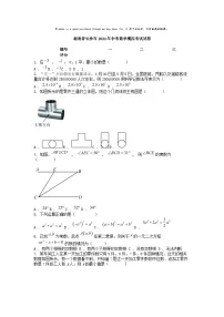 [数学]湖南省长沙市2024年中考模拟考试试卷