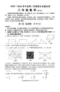 山东省济南市槐荫区2023-2024学年八年级下学期数学期末试题