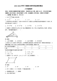 河南省鹤壁市2023-2024学年八年级下学期期末数学试题