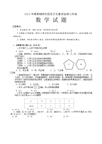 河南省南阳市唐河县2023-2024学年七年级下学期6月期末数学试题+