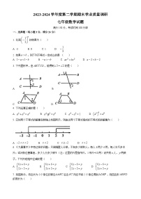 江苏省连云港市2023-2024学年七年级下学期期末数学试题