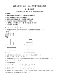 重庆市北碚区西南大学附属中学校2023-2024学年七年级下学期期末数学试题(无答案)