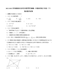 2022-2023学年湖南省长沙市开福区青竹湖湘一外国语学校八年级（下）期末数学试卷及参考答案