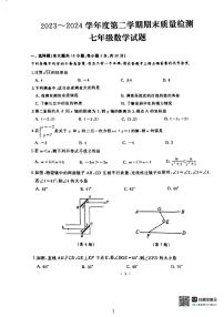 2024年武汉硚口区七年级下学期期末数学试卷