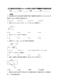 辽宁省丹东市东港市2023-2024学年七年级下学期期中考试数学试卷(含答案)