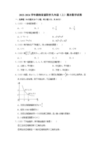 2023-2024学年湖南省益阳市九年级（上）期末数学试卷