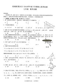 广东省佛山市南海区桂城街道2023-2024学年下学期核心素养检测七年级数学试卷