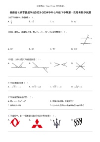 [数学]湖南省长沙市德成数学校2023-2024学年七年级下学期第一次月考数学试题