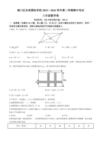 [数学]江苏省南通市海门区海门区东洲国际数学校2023～2024学年八年级下学期期中数学试题(有答案)