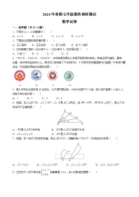 河南省南阳市镇平县2023-2024学年七年级下学期期末数学试题