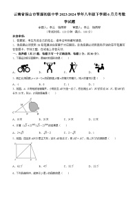 云南省保山市智源初级中学2023-2024学年八年级下学期6月月考数学试题