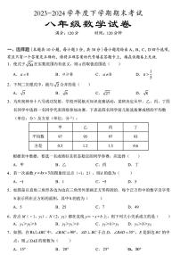 湖北省武汉市东西湖区2023-2024学年八年级下学期期末数学试题