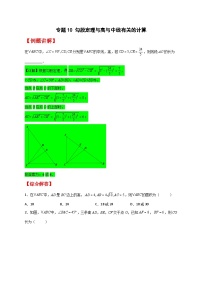 人教版八年级数学下册常考点微专题提分精练专题10勾股定理与高与中线有关的计算(原卷版+解析)