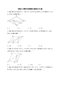 人教版八年级数学下册常考点微专题提分精练专题23菱形中的最值小题特训30道(原卷版+解析)