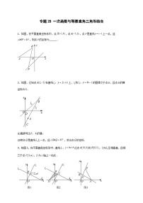 人教版八年级数学下册常考点微专题提分精练专题28一次函数与等腰直角三角形结合(原卷版+解析)