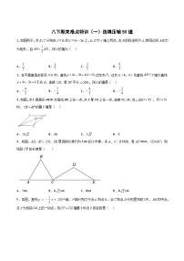 人教版八年级数学下册常考点微专题提分精练期末难点特训(一)选填压轴50道(原卷版+解析)