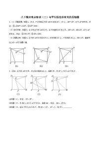 人教版八年级数学下册常考点微专题提分精练期末难点特训(三)与平行四边形有关的压轴题(原卷版+解析)