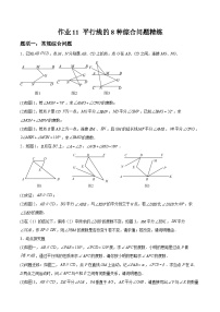 2024年七年级数学暑假培优练（人教版）-暑假作业11 平行线的8种综合问题精练（原卷版+解析版）