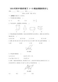 2024河南中考数学复习 1～15题选填题组特训七 (含答案)