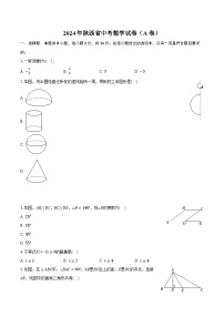 2024年陕西省中考数学试卷（A卷）（含解析）