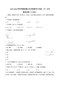 2023-2024学年河南省商丘市多校联考七年级（下）月考数学试卷（5月份）（含答案）