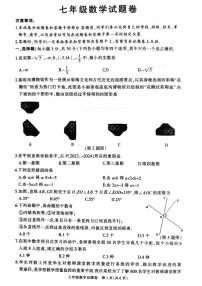 河南省三门峡市2023-2024学年七年级下学期6月期末考试数学试题