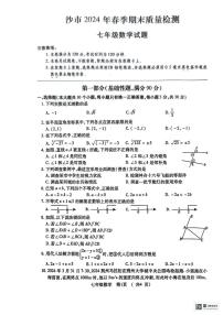 湖北省荆州市沙市区2023-2024学年七年级下学期期末数学试卷