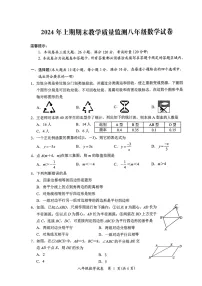 湖南省岳阳市2023-2024学年八年级下学期6月期末数学试题