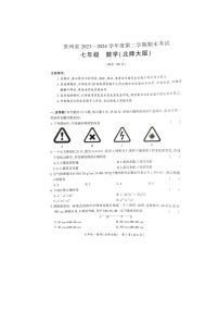 贵州省毕节市金沙县第四中学2023-2024学年七年级下学期6月期末数学试题