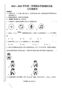 河南省周口市淮阳区2023-2024学年七年级下学期6月期末数学试题