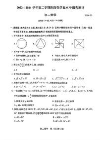江苏省苏州市2023-2024学年下学期八年级数学期末试卷（含答案）