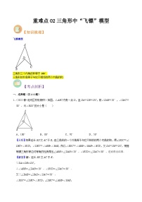 第14讲 重难点02三角形中“飞镖”模型-人教版初中七年级（七升八）数学暑假衔接（教师版+学生版）讲义