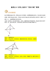 第19讲 重难点07全等三角形中“倍长中线”模型-人教版初中七年级（七升八）数学暑假衔接（教师版+学生版）讲义