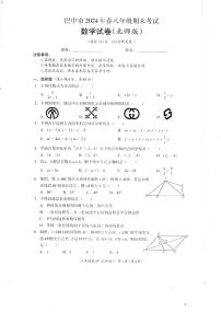 四川省巴中市2023-2024学年八年级下学期期末考试数学试卷（北师大版）