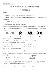 河南省平顶山市2023-2024学年八年级下学期6月期末数学试题