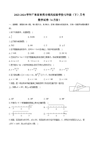 2023-2024学年广东省东莞市瑞风实验学校七年级（下）月考数学试卷（6月份）（含答案）