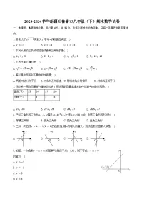 2023-2024学年新疆吐鲁番市八年级（下）期末数学试卷（含答案）