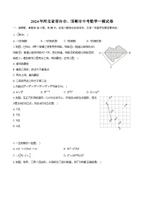 2024年河北省邢台市、邯郸市中考数学一模试卷（含答案）