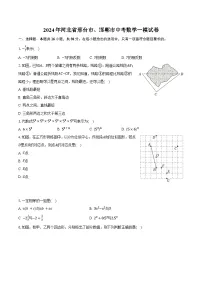 2024年河北省邢台市、邯郸市中考数学一模试卷（含答案）