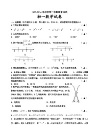 江苏省淮安市开明集团校期末统考2023-2024学年七年级下学期6月期末数学试题