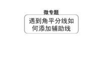 2024河南中考数学专题复习第四章 微专题 遇到角平分线如何添加辅助线 课件