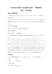 2024湖南中考数学二轮专题训练 题型一  规律探索题 (含答案)