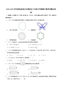 2022-2023学年陕西省西安市碑林区八年级下学期期中数学试题及答案