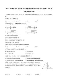 2023-2024学年江苏省南京市鼓楼区育英外国语学校七年级（下）期末数学模拟试卷（含答案）