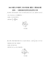 2024内蒙古中考数学二轮专项训练 题型八 圆的综合题 （含答案）