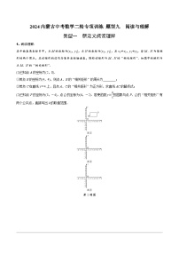 2024内蒙古中考数学二轮专项训练 题型九  阅读与理解（含答案）