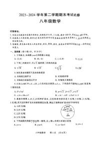 河南省濮阳市2023-2024学年八年级下学期7月期末数学试题